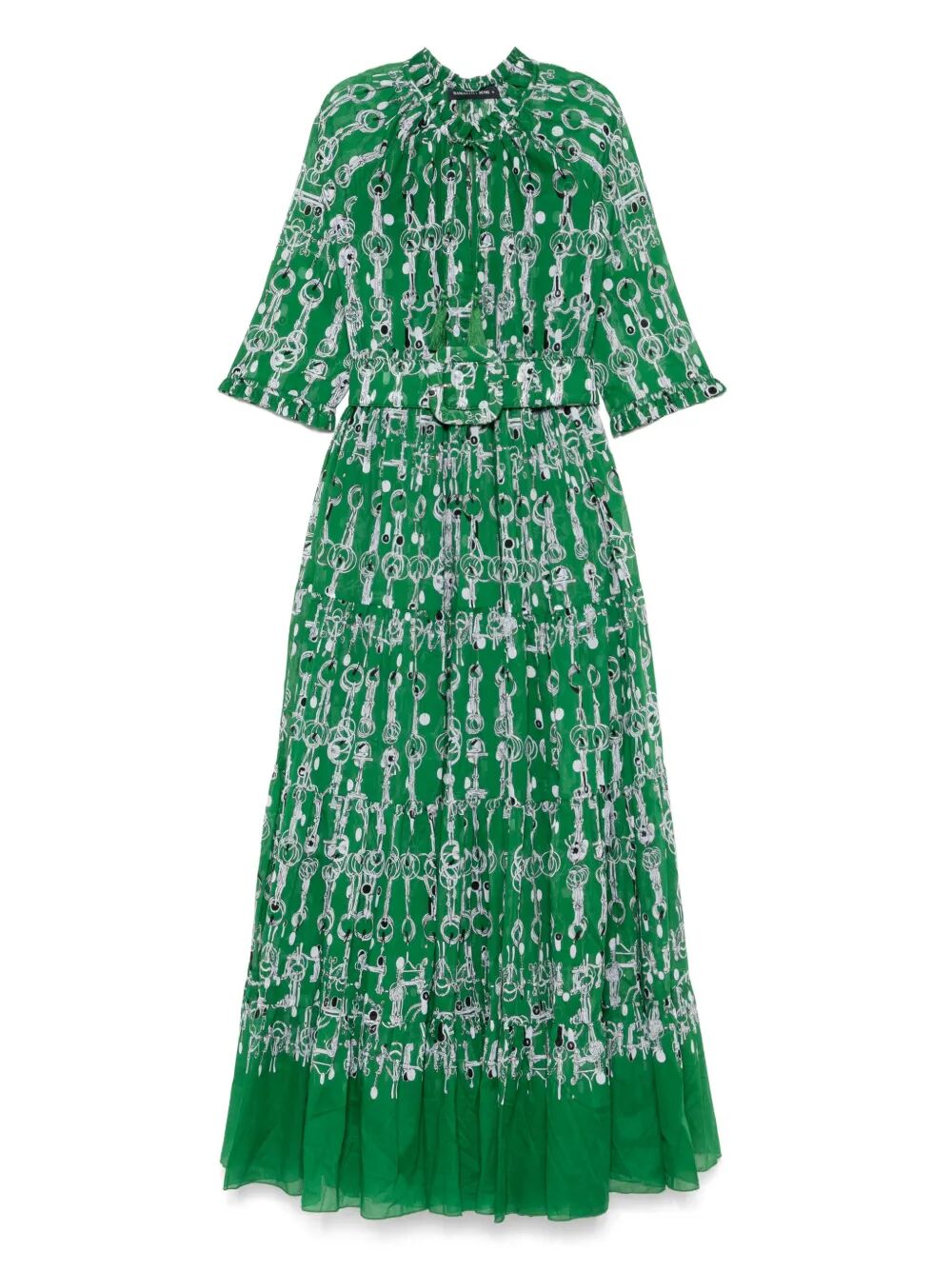Samantha Sung Horse Chain-print Eden Maxi Dress