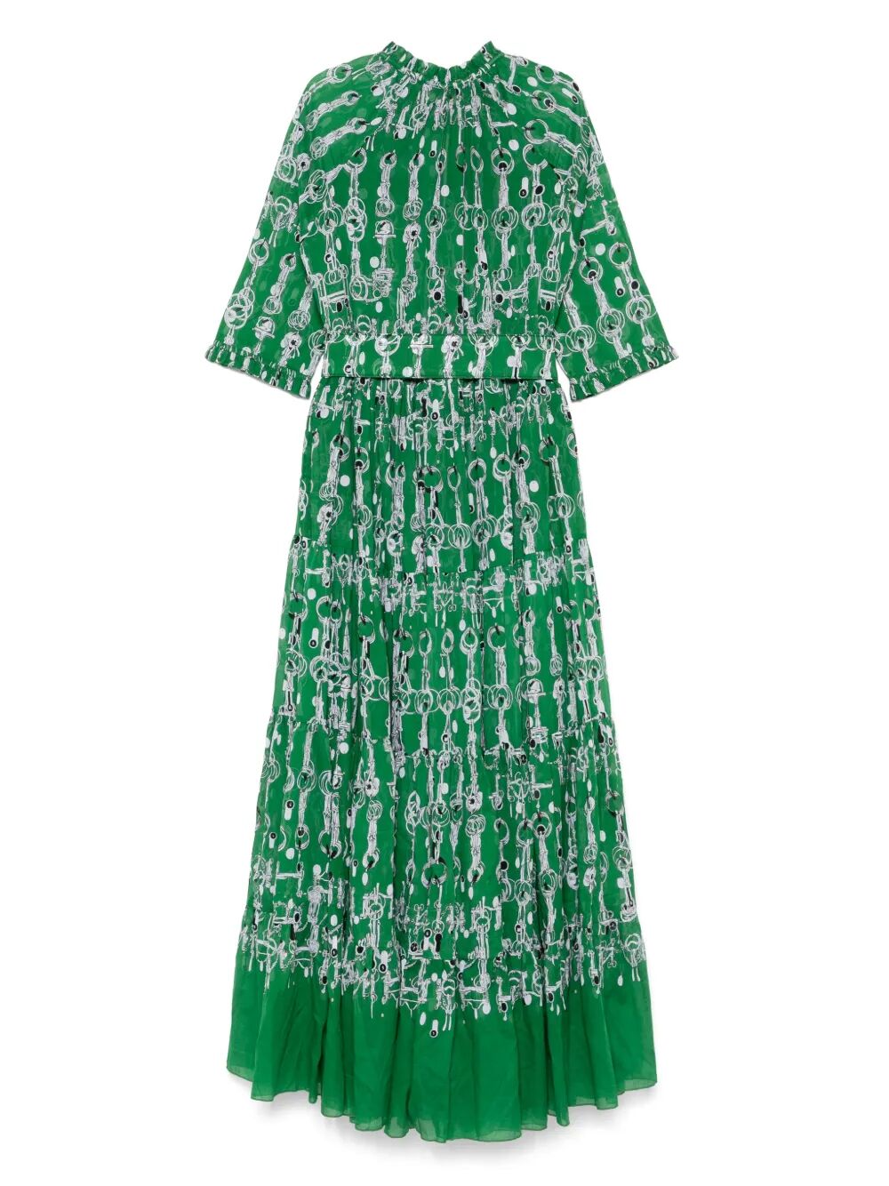 Samantha Sung Horse Chain-print Eden Maxi Dress