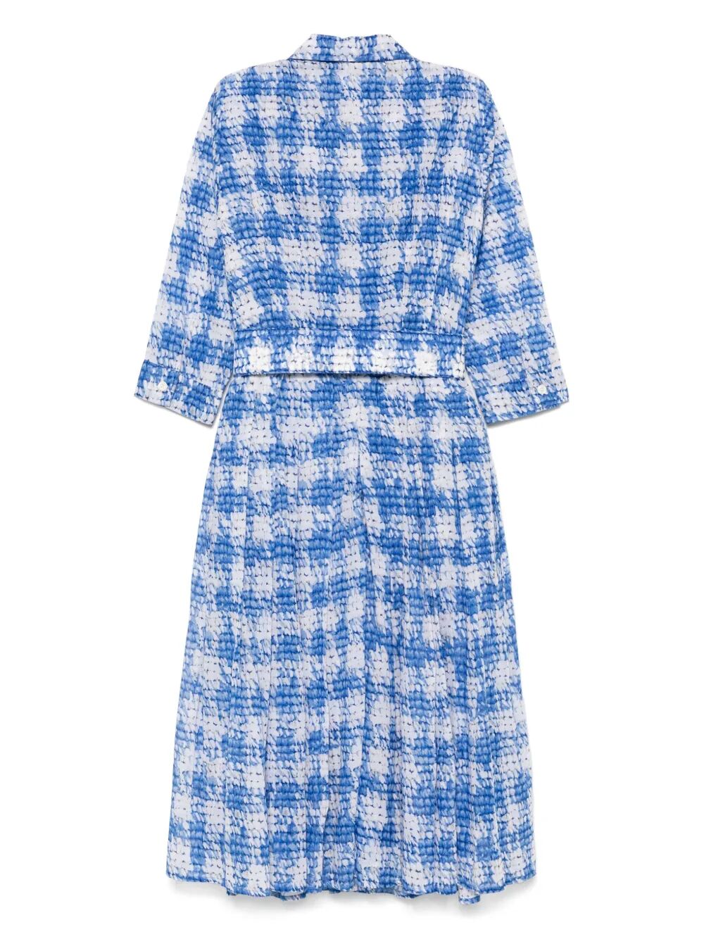Samantha Sung Ratan Houndstooth-print Audrey Midi Dress