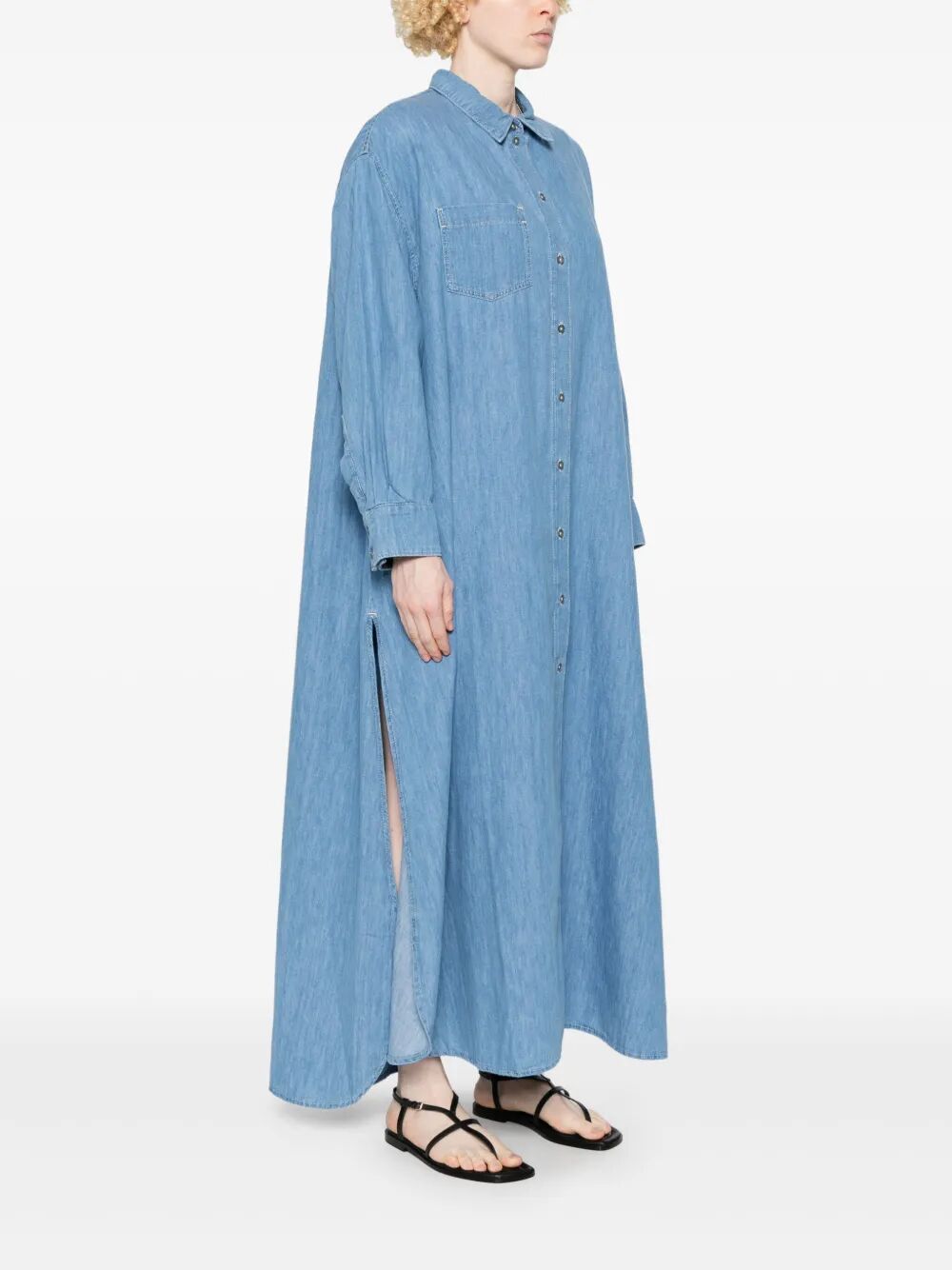 7 For All Mankind Icy Maxi Shirt Dress
