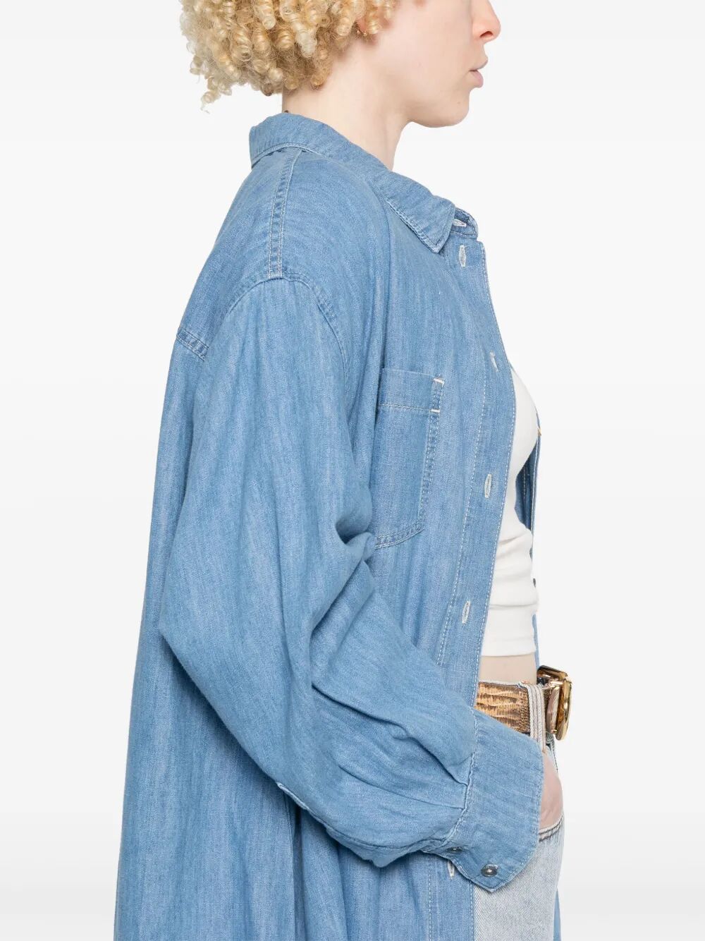 7 For All Mankind Icy Maxi Shirt Dress