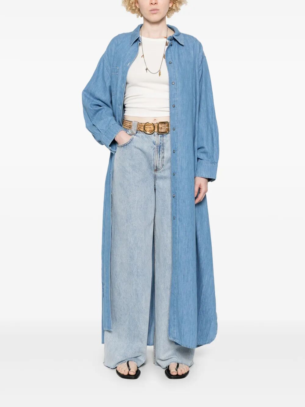 7 For All Mankind Icy Maxi Shirt Dress