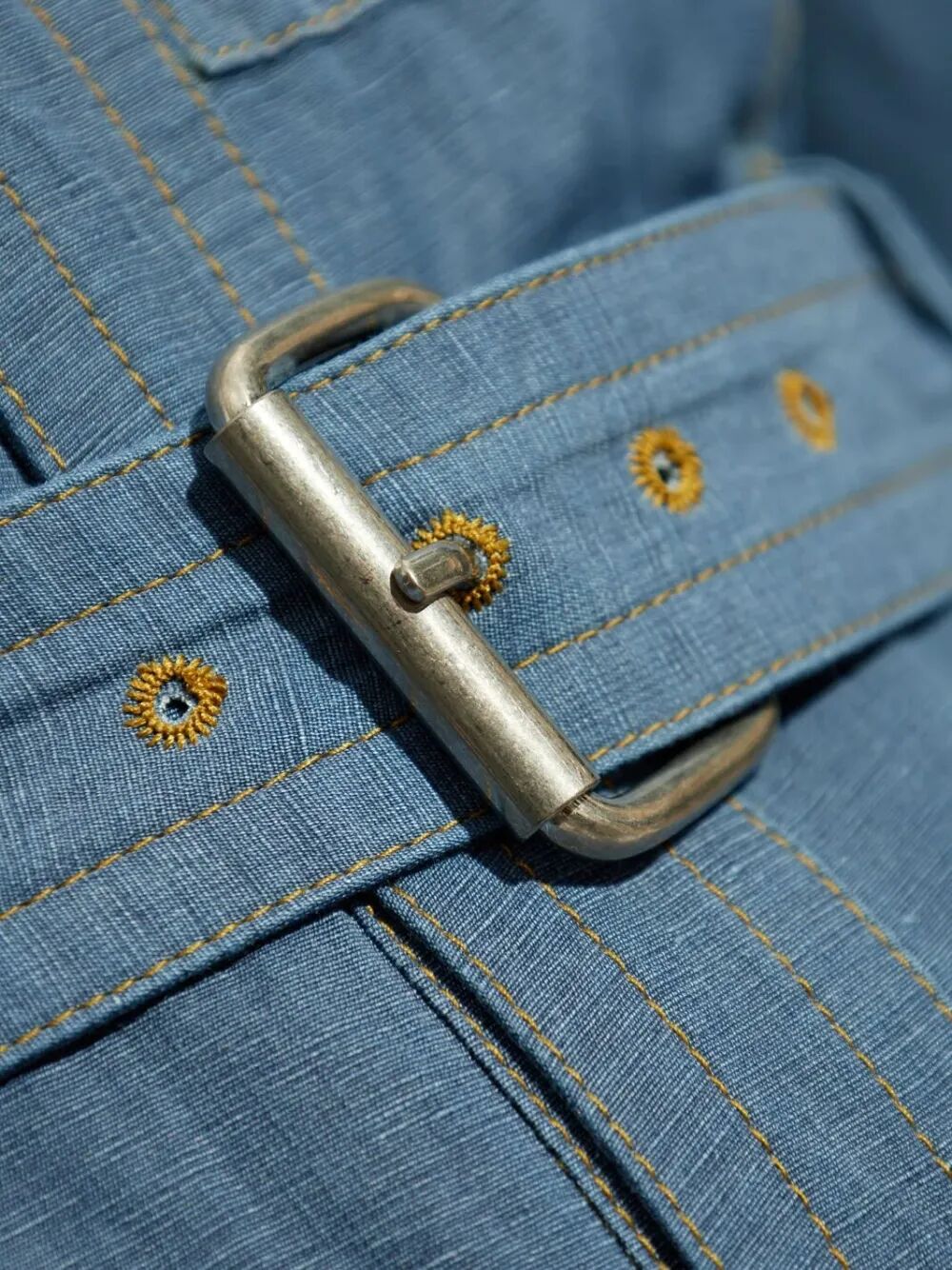 Bottega Veneta Flared Skirt Belted Midi Dress