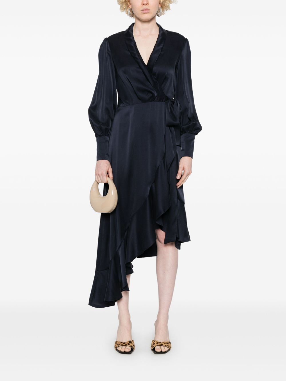 Zimmermann Wrap Silk Midi Dress