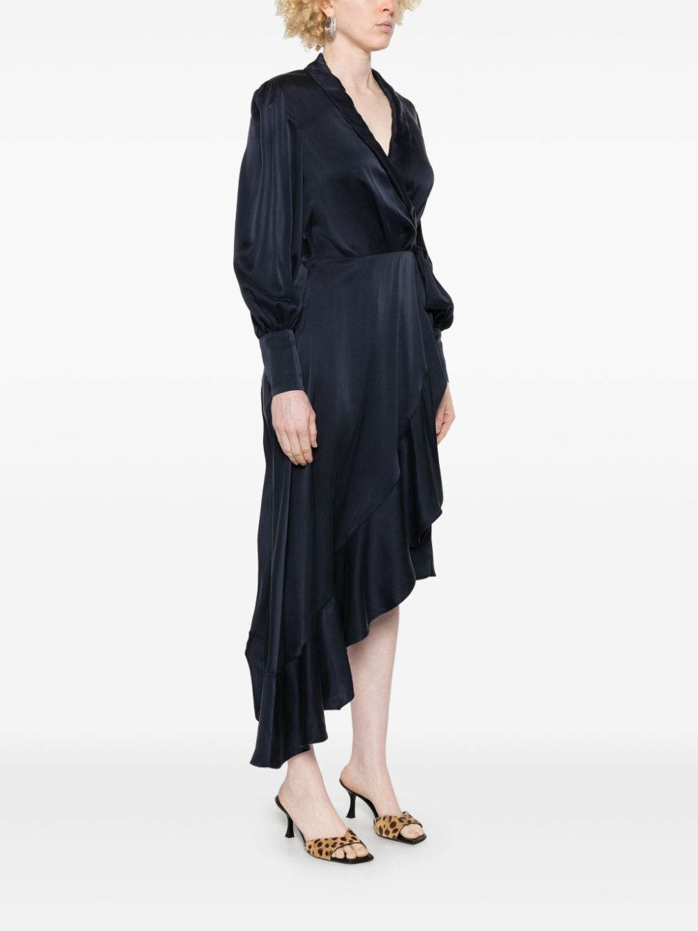 Zimmermann Wrap Silk Midi Dress