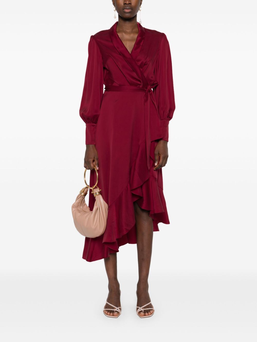 Zimmermann Wrap Silk Midi Dress