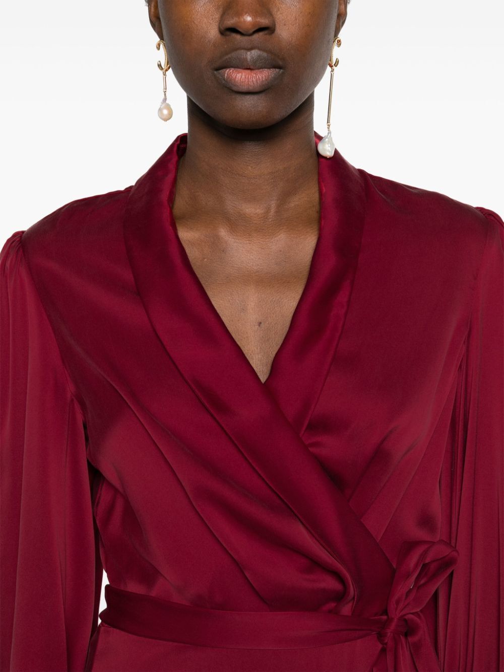 Zimmermann Wrap Silk Midi Dress