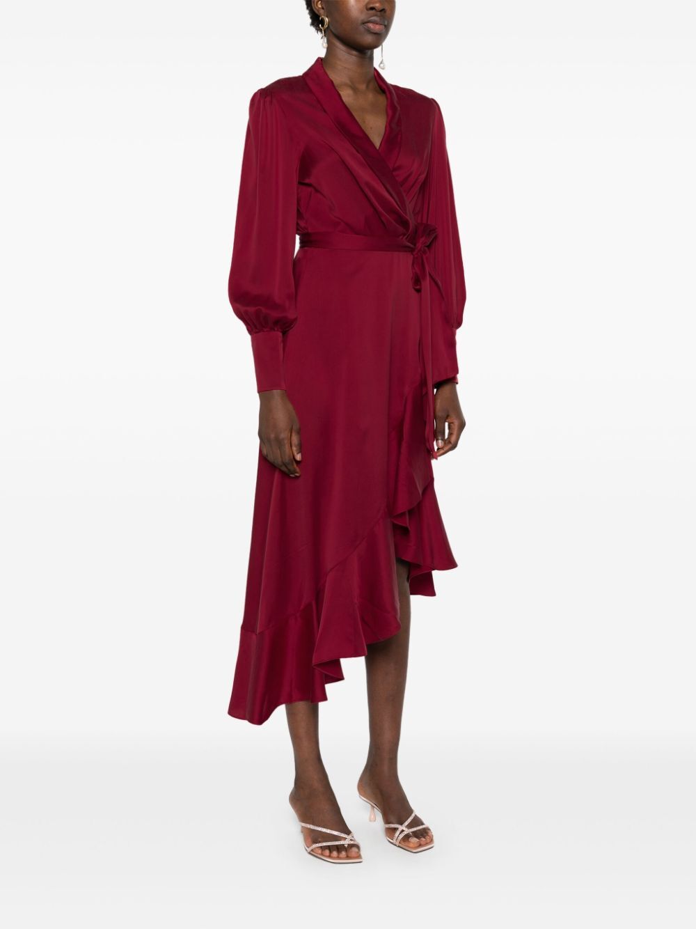 Zimmermann Wrap Silk Midi Dress
