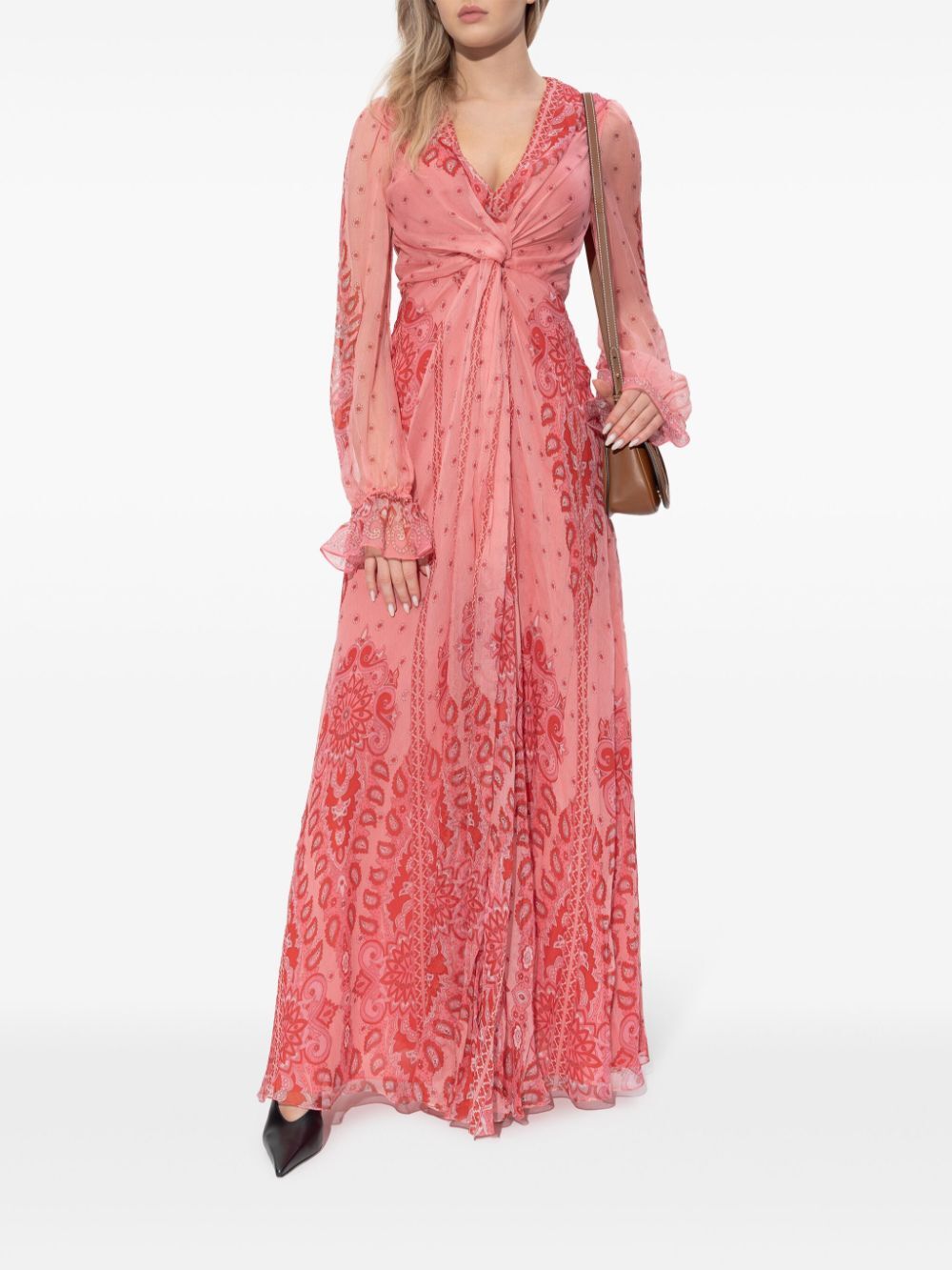 Etro Floral Print Lightweight Silk Long Dress