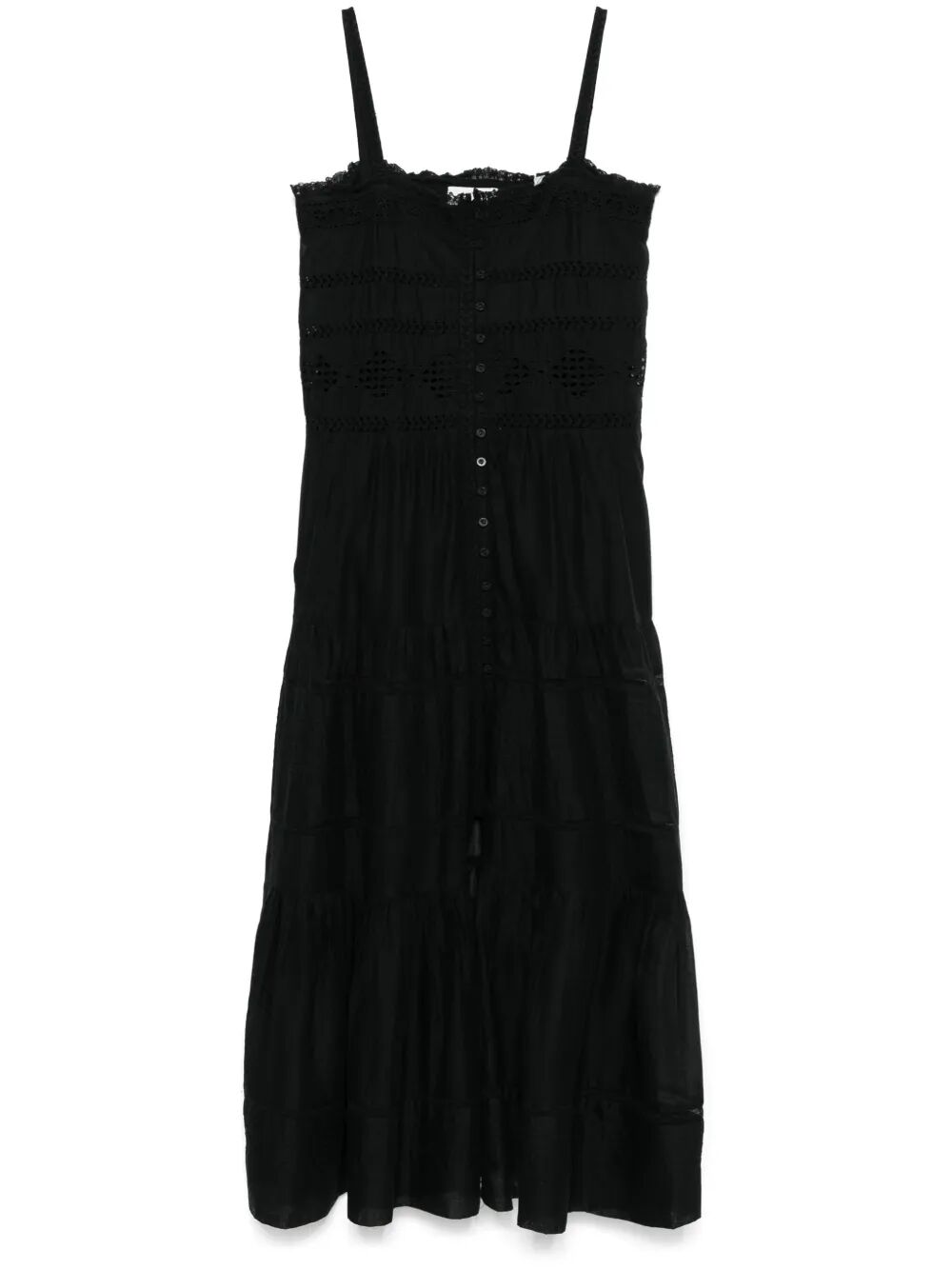 Marant Étoile Divine Long Elaborate Cotton Voile Dress