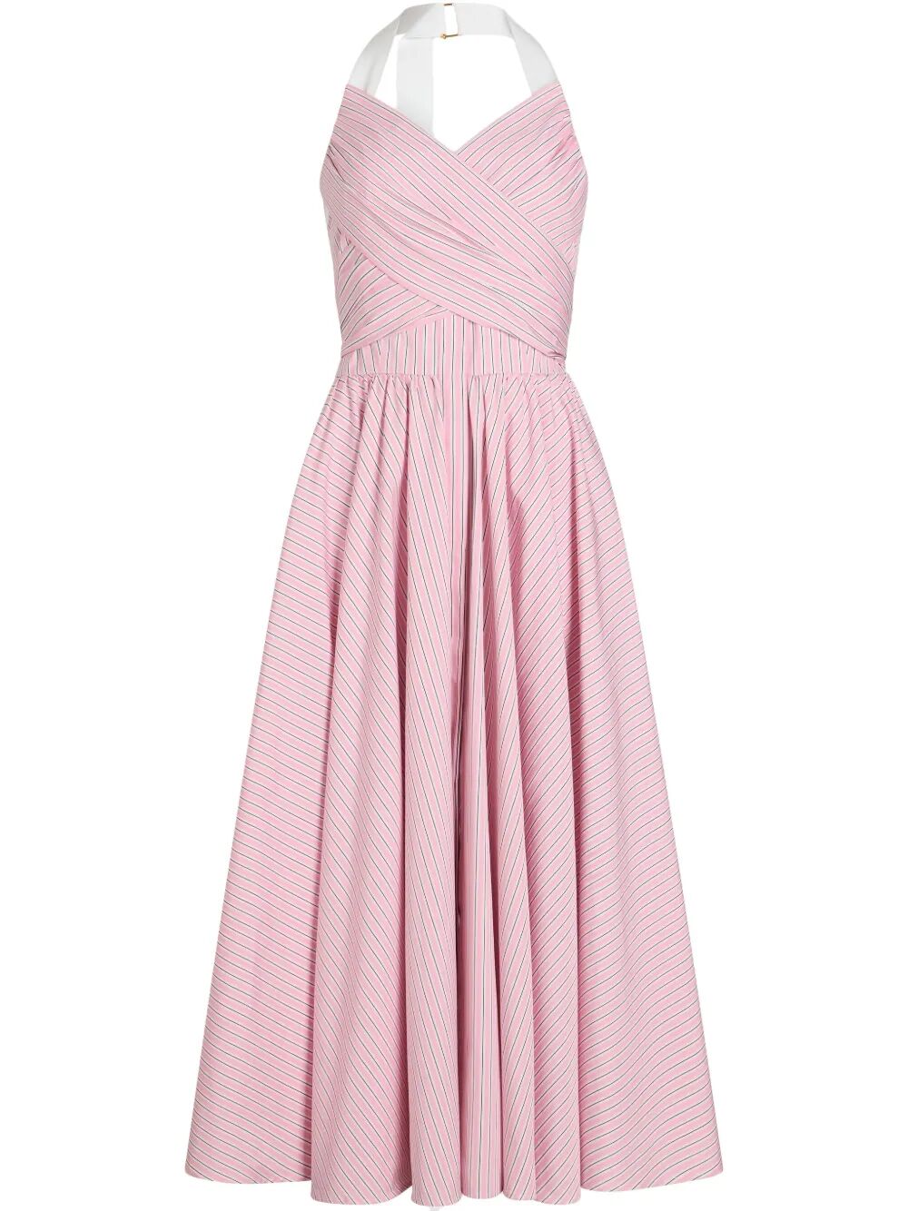 Patou Poplin Printed Organic Cotton Halterneck Maxi Dress