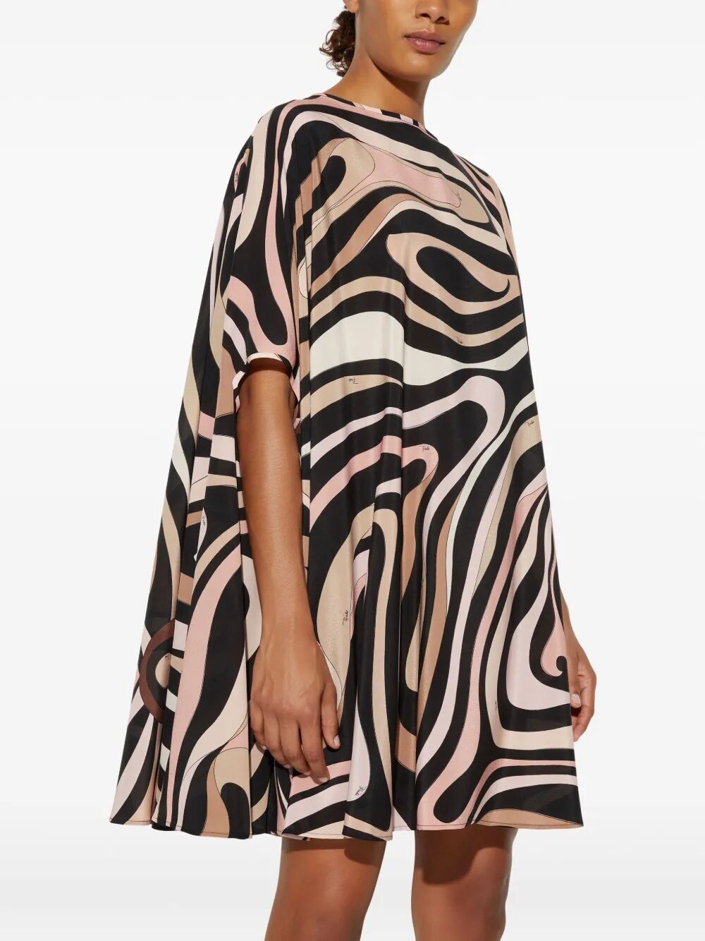 Pucci Marmo Print Kaftan Mini Dress