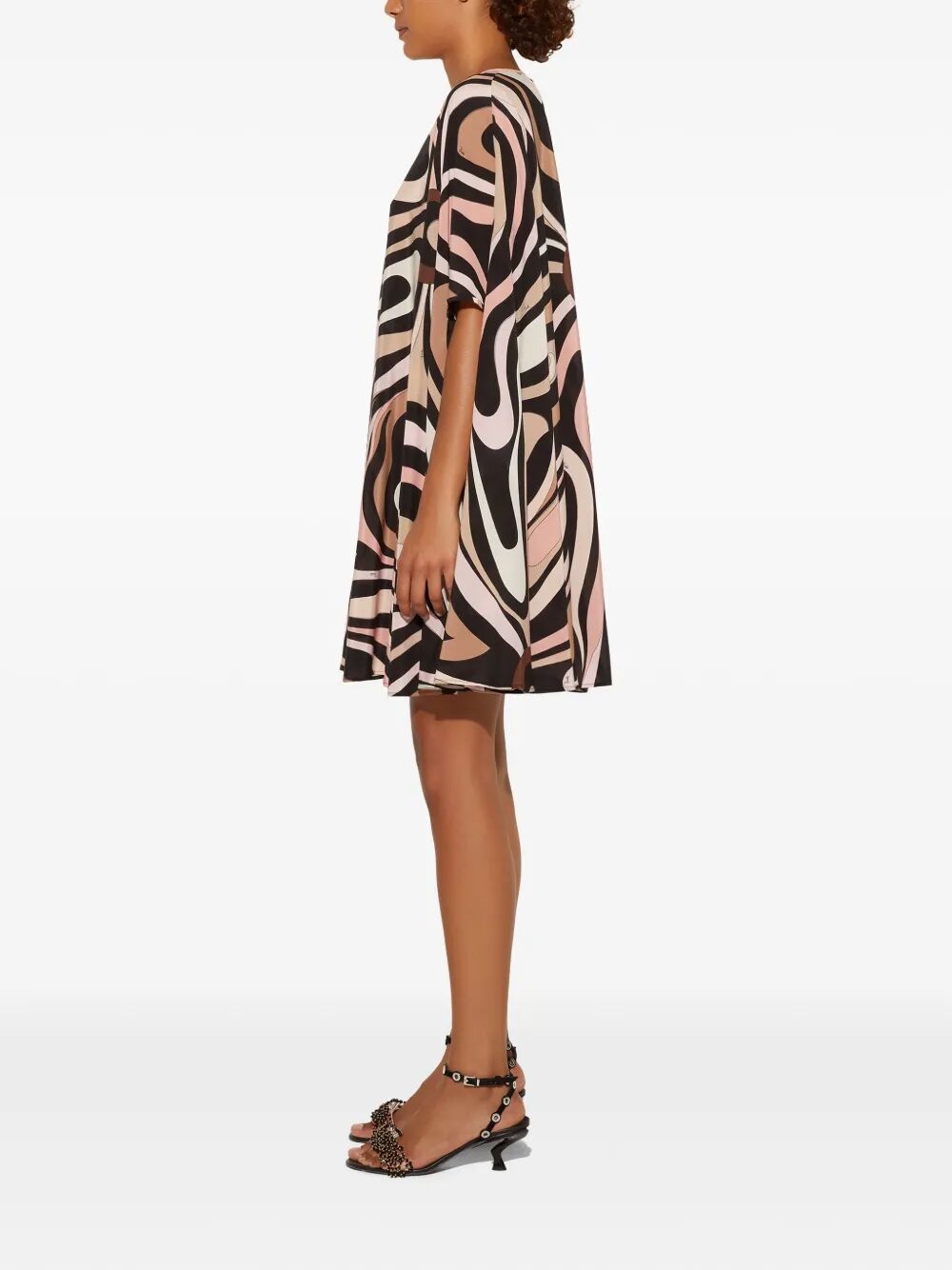 Pucci Marmo Print Kaftan Mini Dress