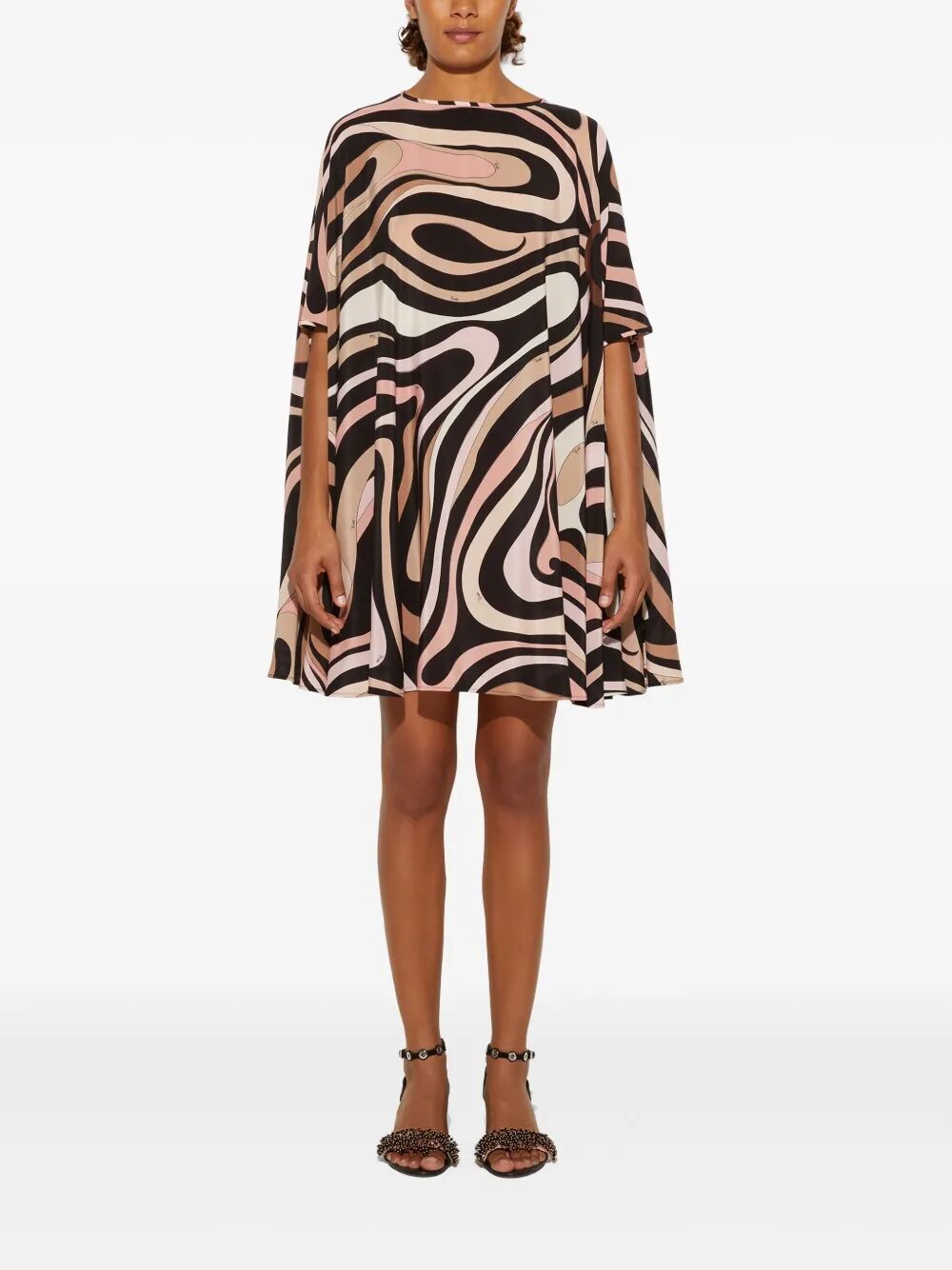 Pucci Marmo Print Kaftan Mini Dress