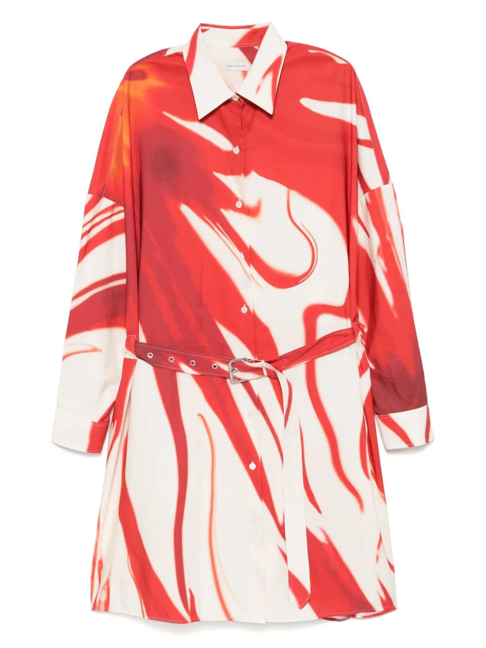 Dries Van Noten Dindi Belted Shirt Dress