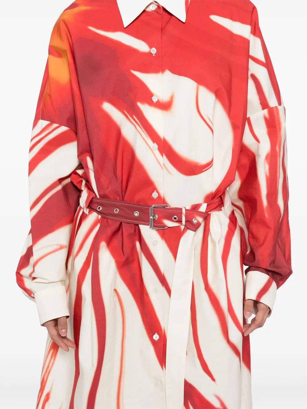 Dries Van Noten Dindi Belted Shirt Dress
