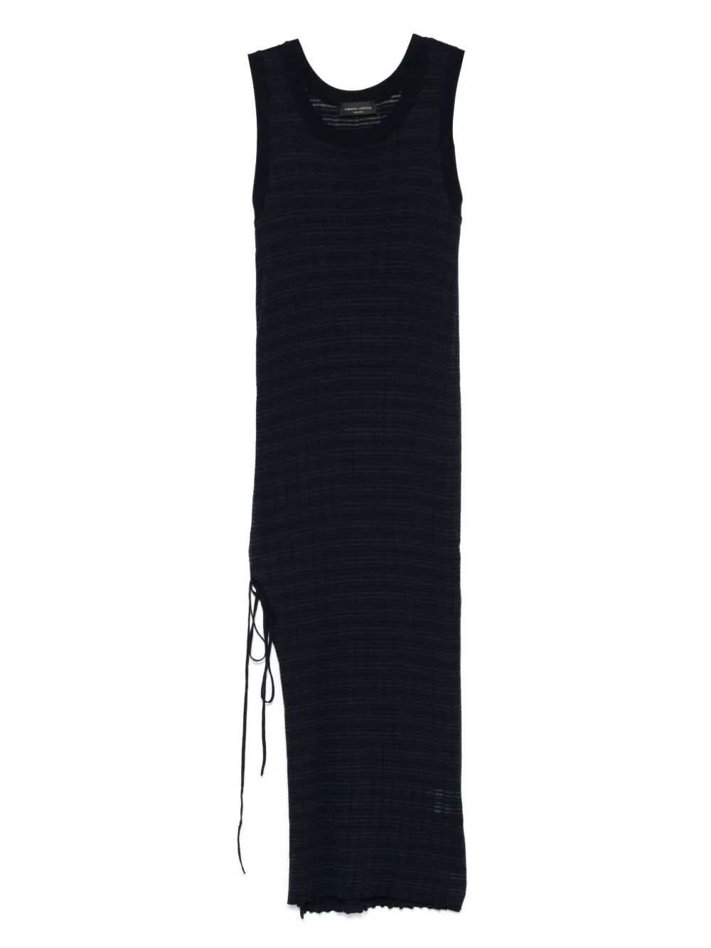 Roberto Collina Ruched Detailed Ribbed Midi Dress