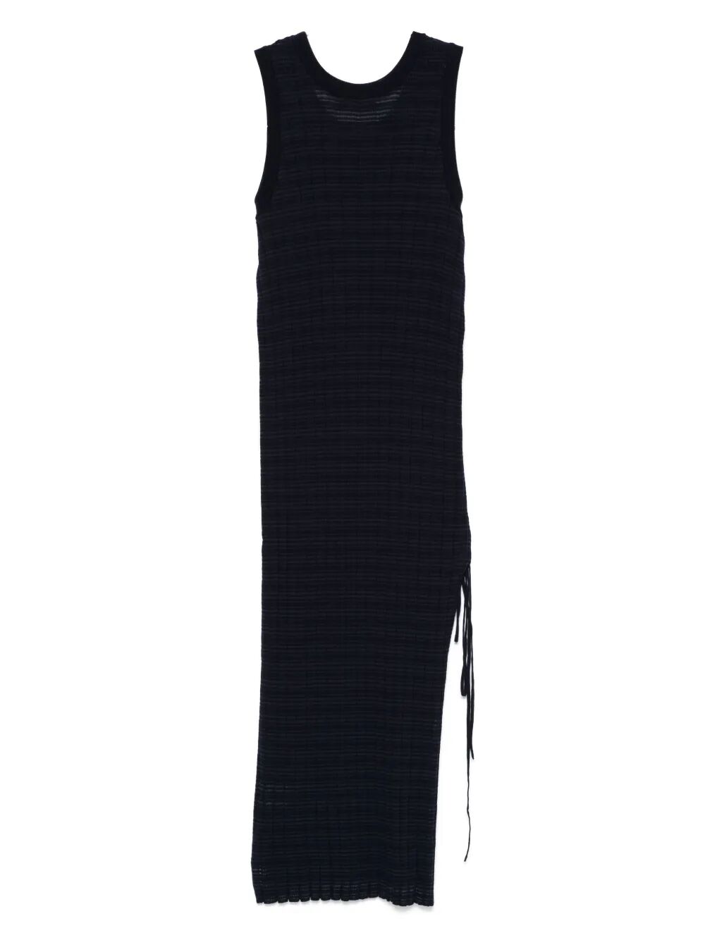 Roberto Collina Ruched Detailed Ribbed Midi Dress