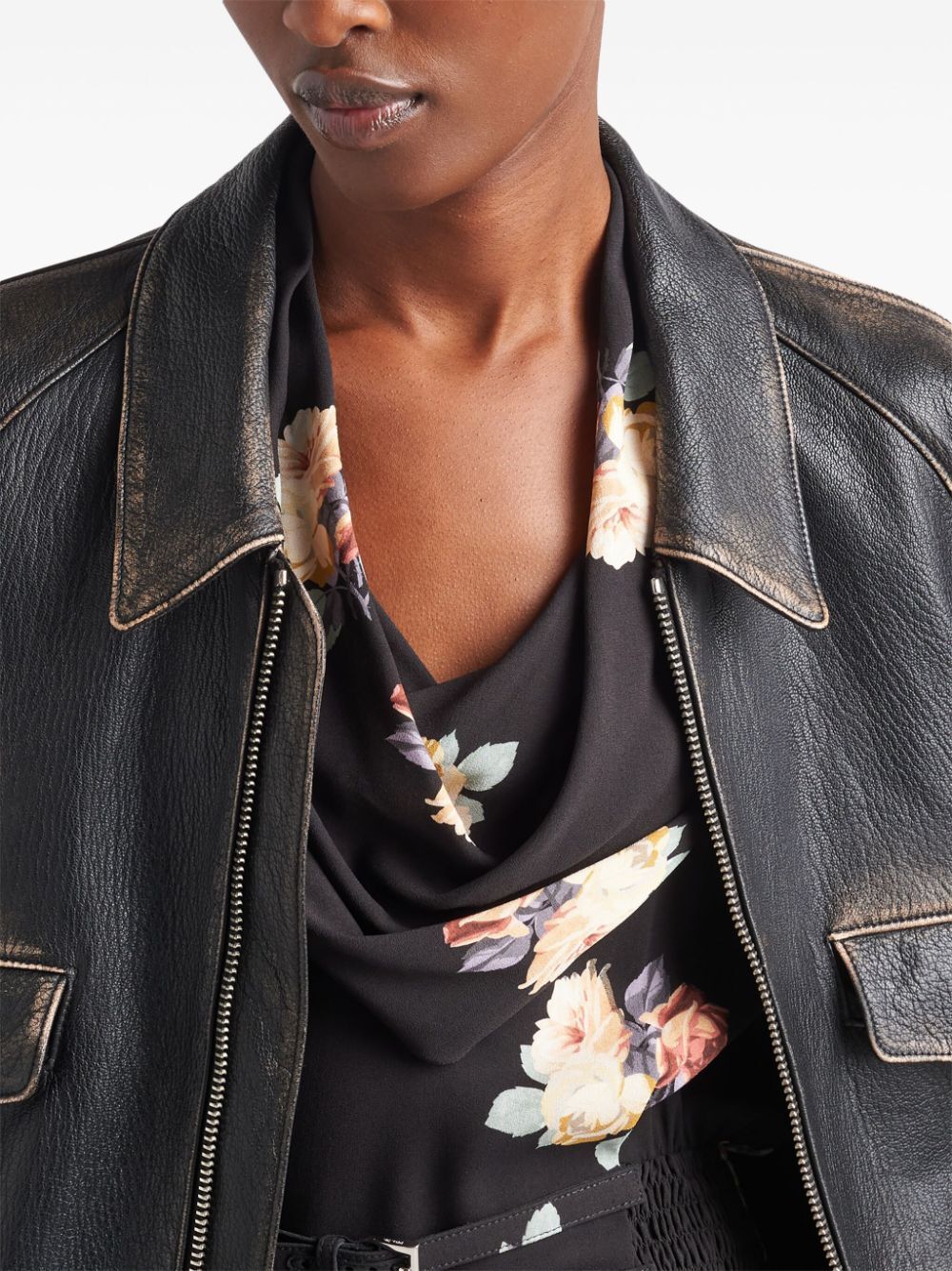 Prada Camelia-print Sablé Dress