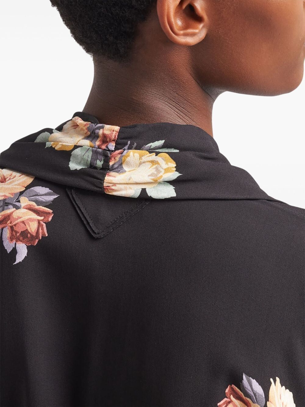 Prada Camelia-print Sablé Dress