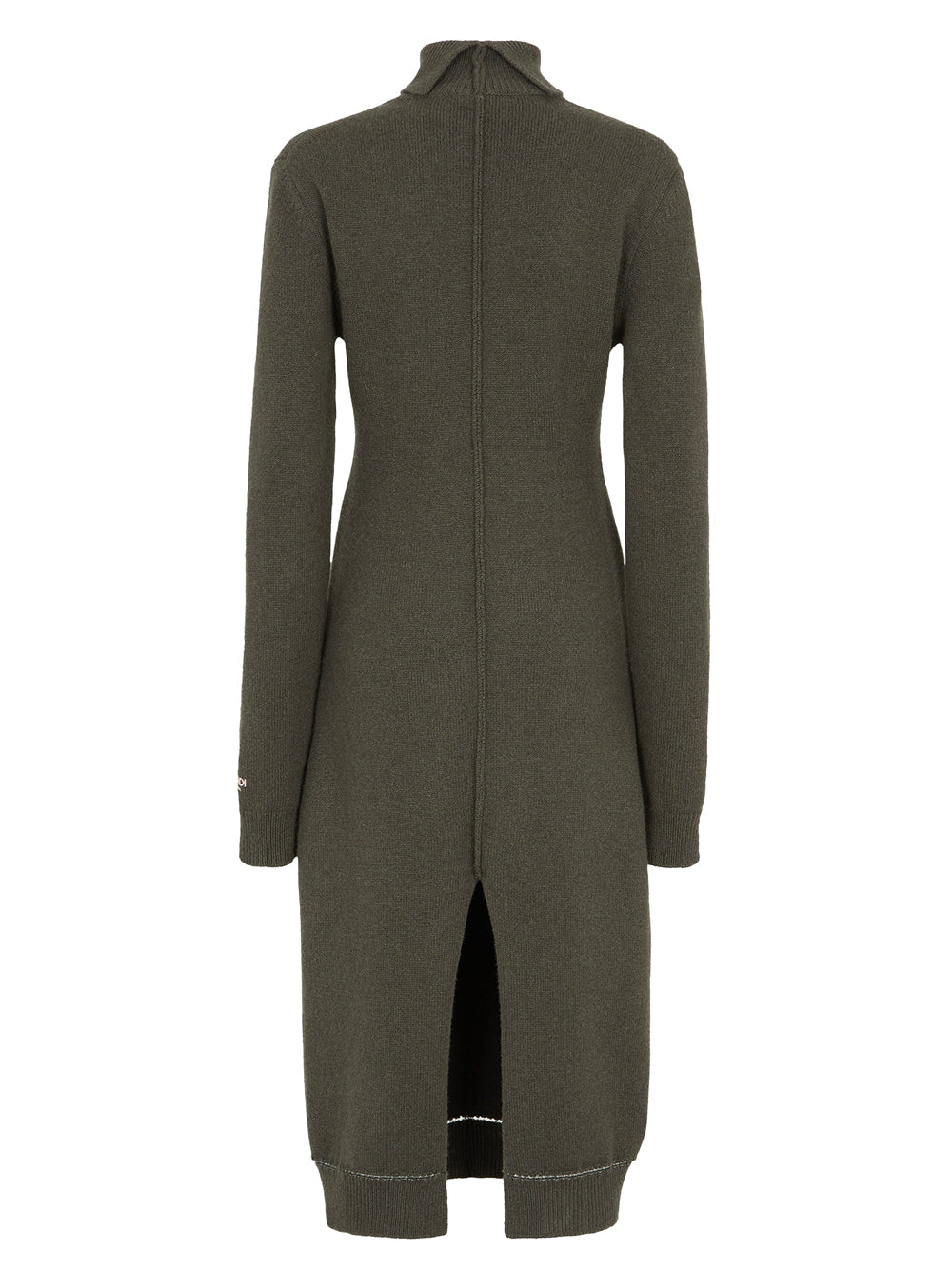 Fendi High Neck Cashmere Midi Dress