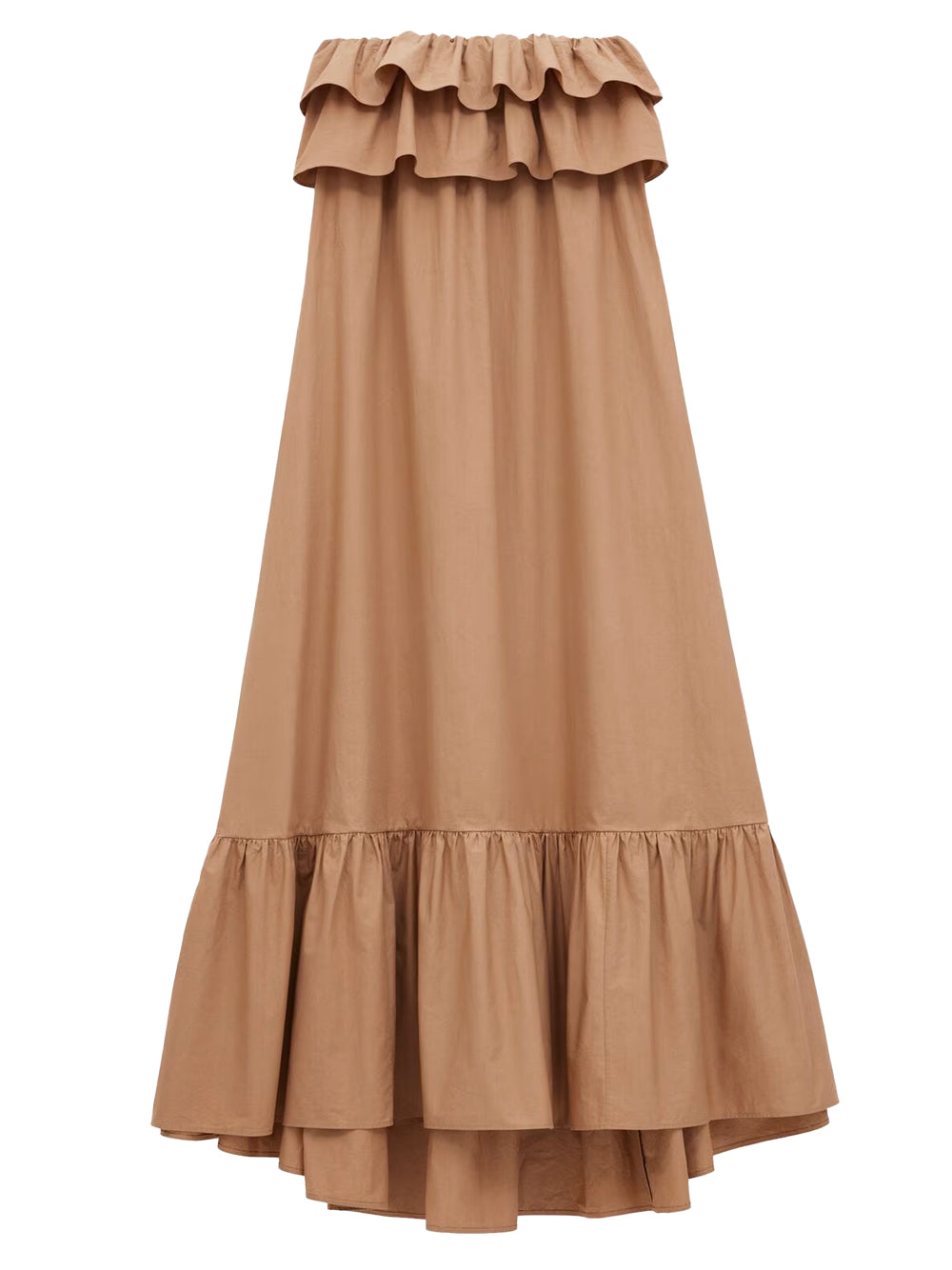 Saint Laurent Paris Cotton Twill Ruffled Dress