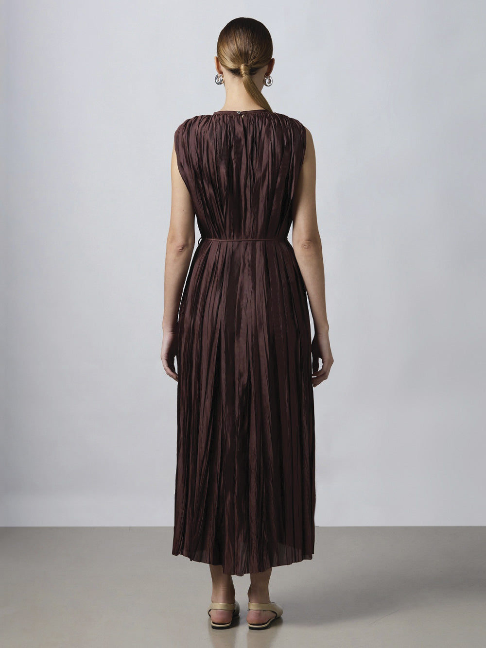 Roberto Collina Pleated Belted Dress