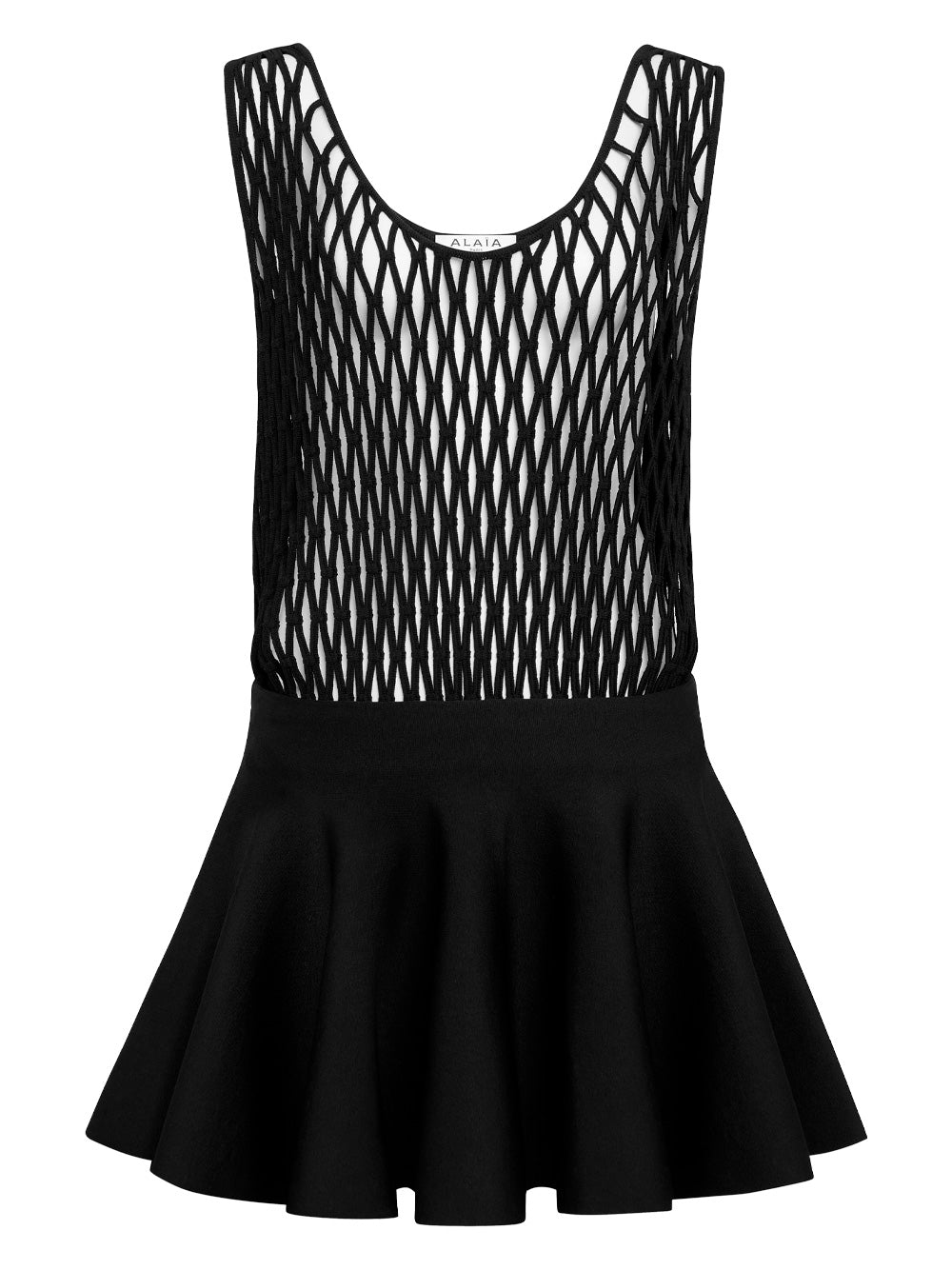 Alaïa Macramé Knit Skater Dress