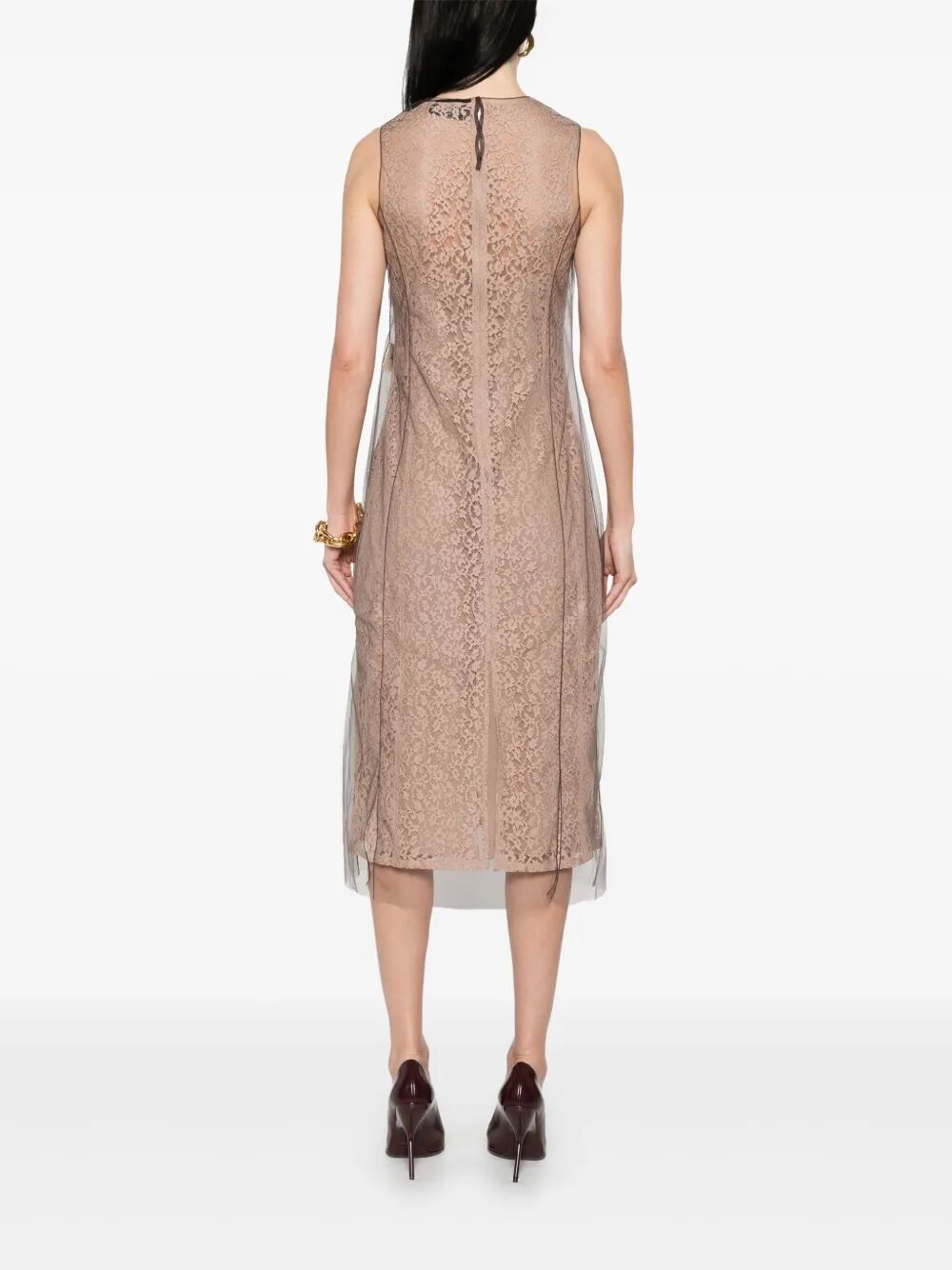 Fendi Blooming Lace Midi Dress