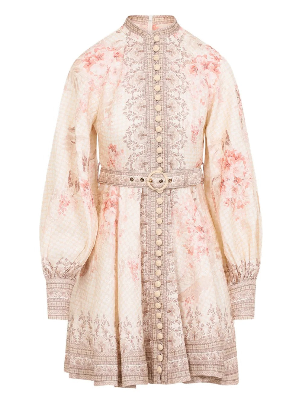 Zimmermann Illuminate Buttoned Linen Mini Dress
