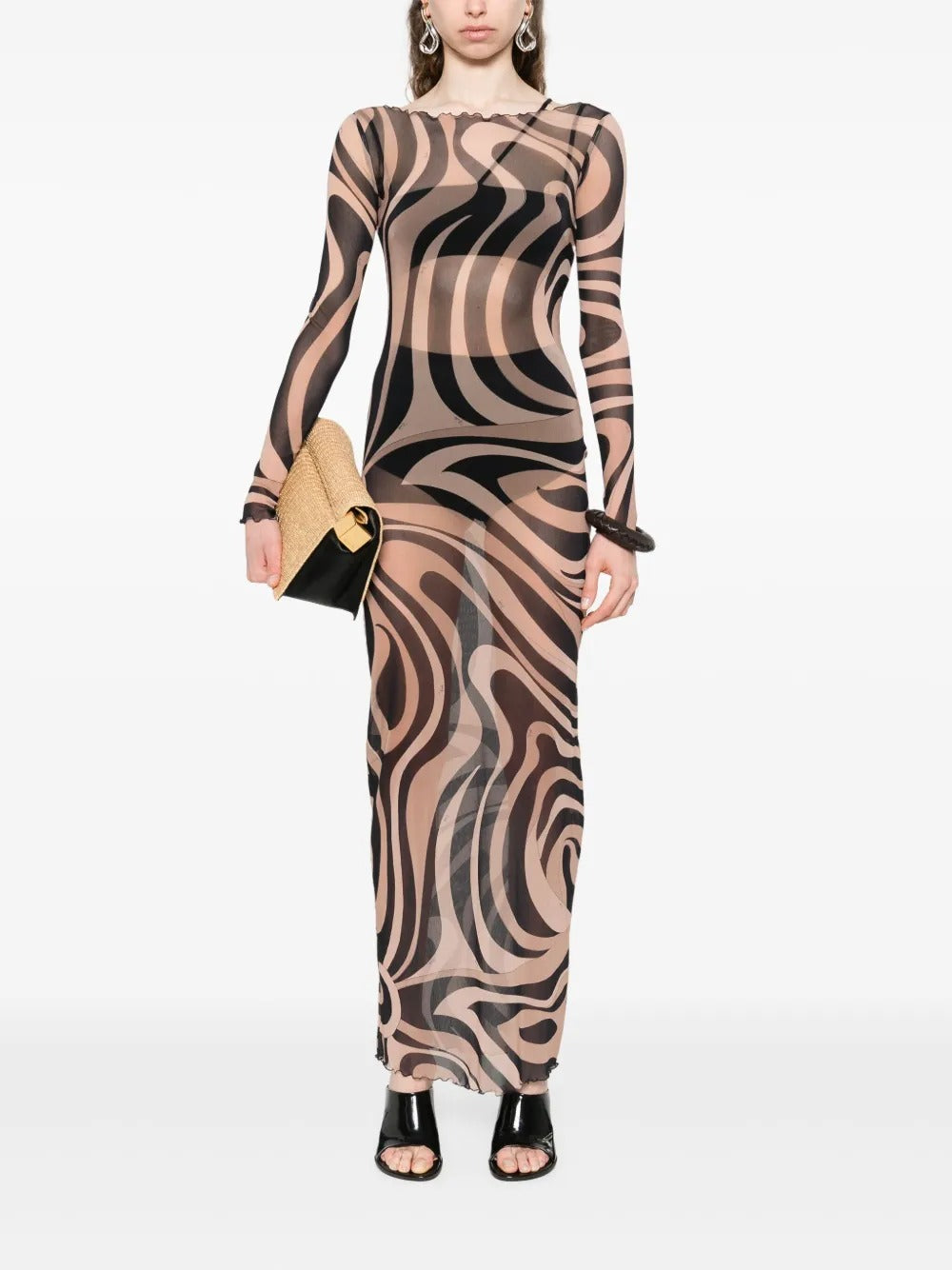 Pucci Marmo Print Tulle Dress