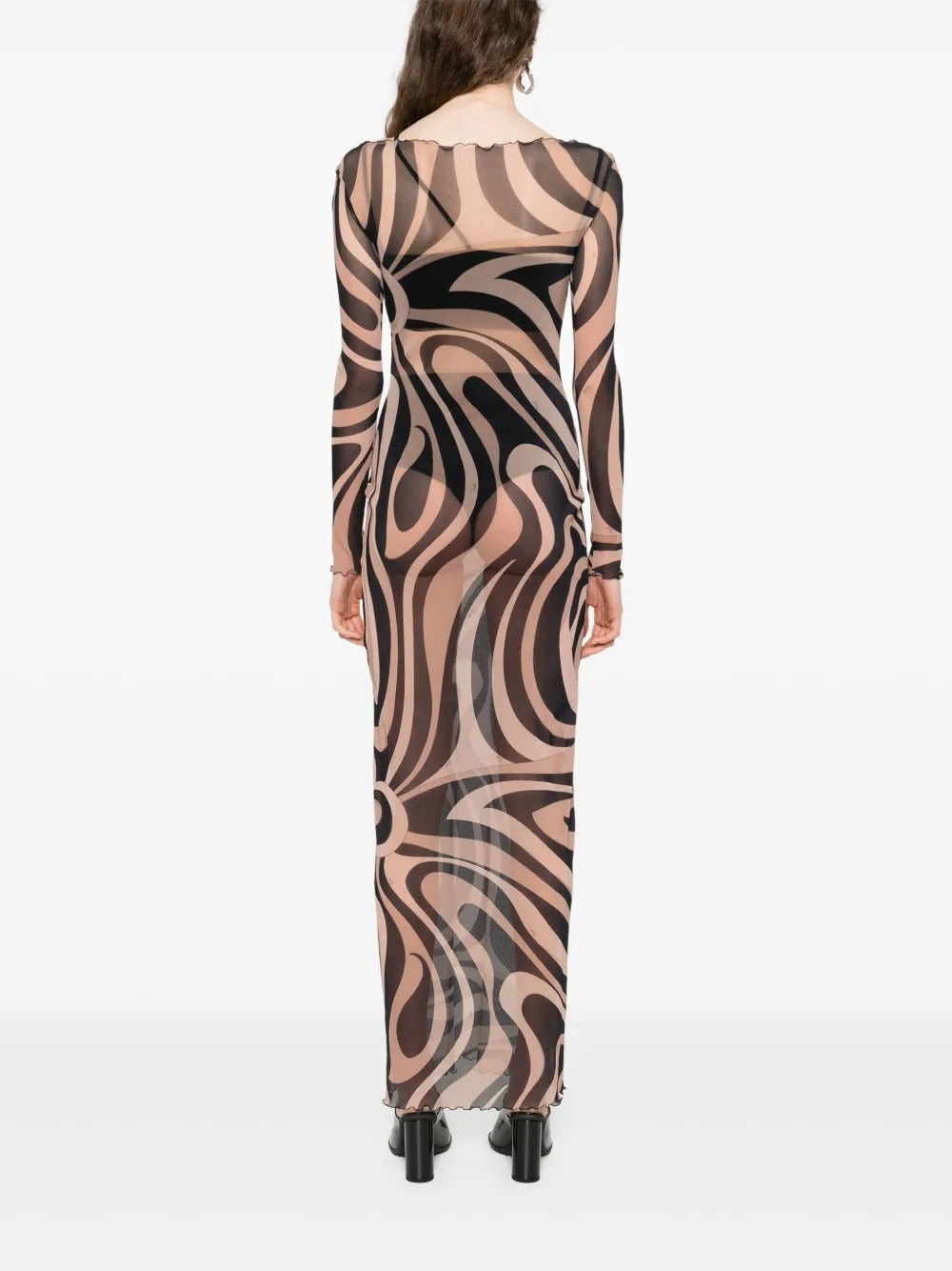 Pucci Marmo Print Tulle Dress