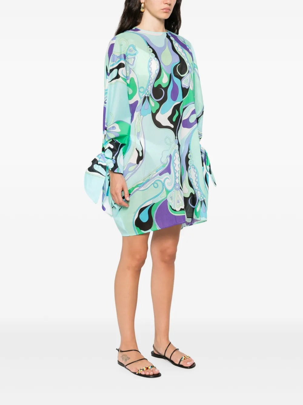 Pucci Orchidee-print Short Kaftan