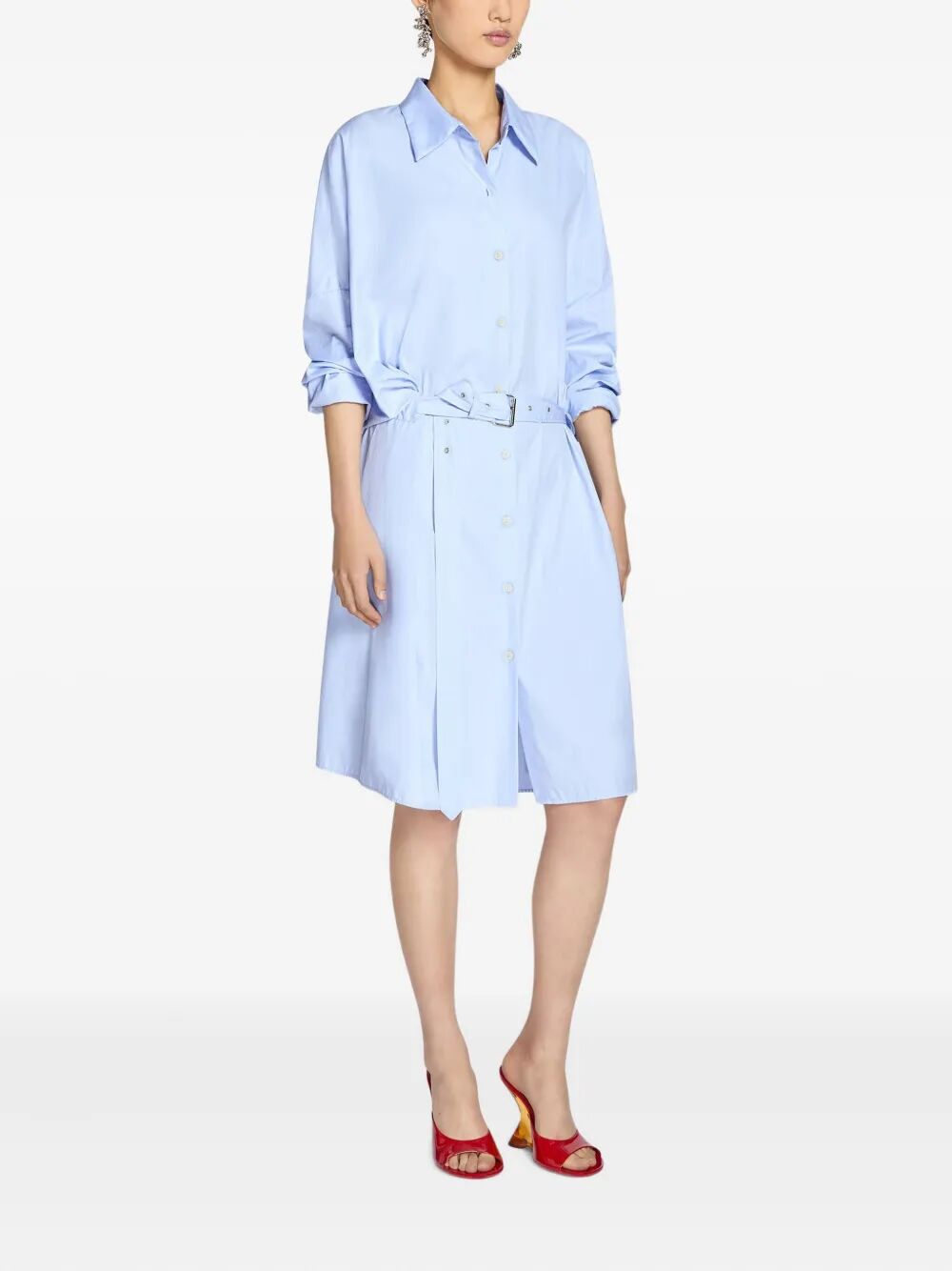 Dries Van Noten Dindi Belted Shirt Dress