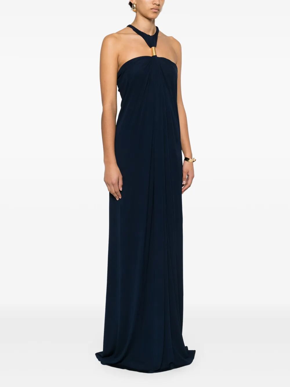 Tom Ford Halterneck Evening Dress With Metal Hardware Detail