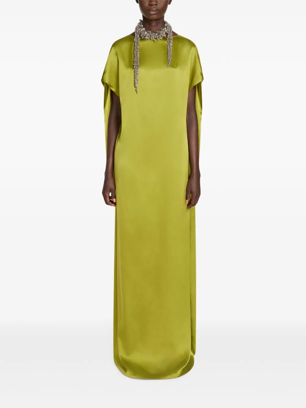 Dries Van Noten Diria Satin Silk Long Dress