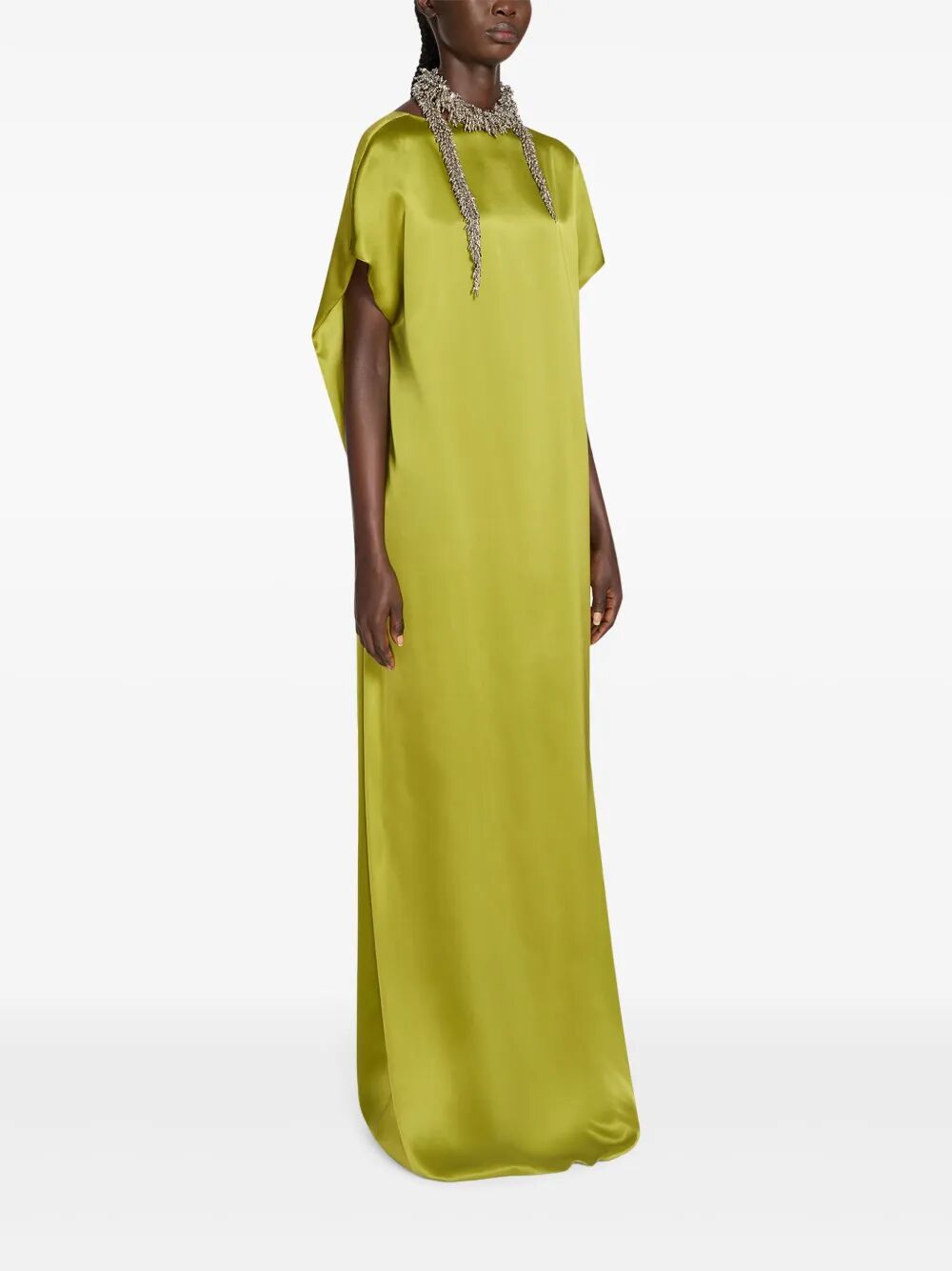 Dries Van Noten Diria Satin Silk Long Dress
