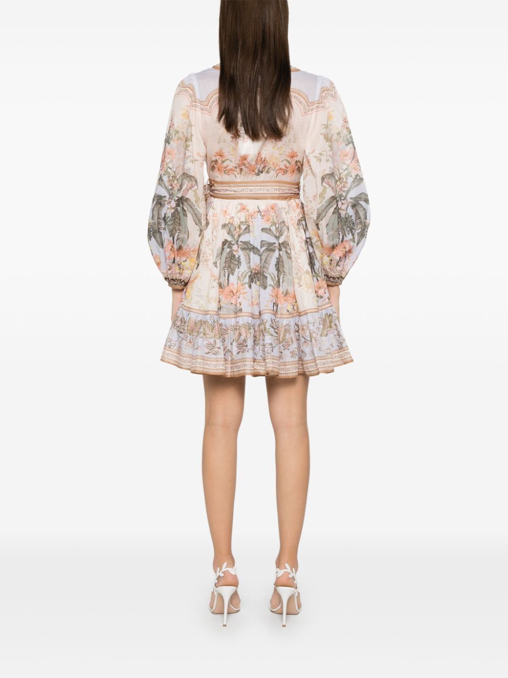 Zimmermann Wylie Wrap Frill Cotton Minidress