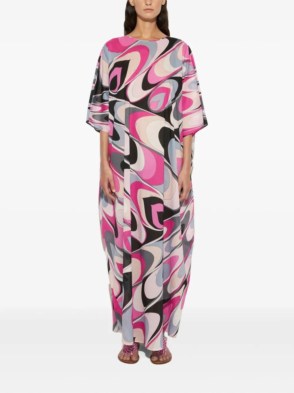 Pucci Onde Print Cotton Kaftan