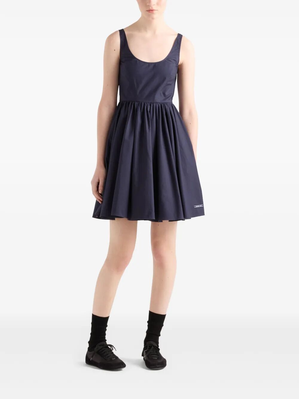 Prada Cotton Canvas Flared Mini Dress