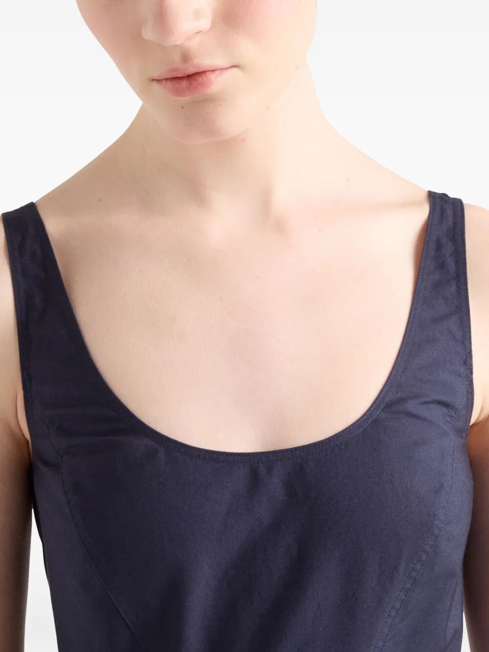 Prada Cotton Canvas Flared Mini Dress