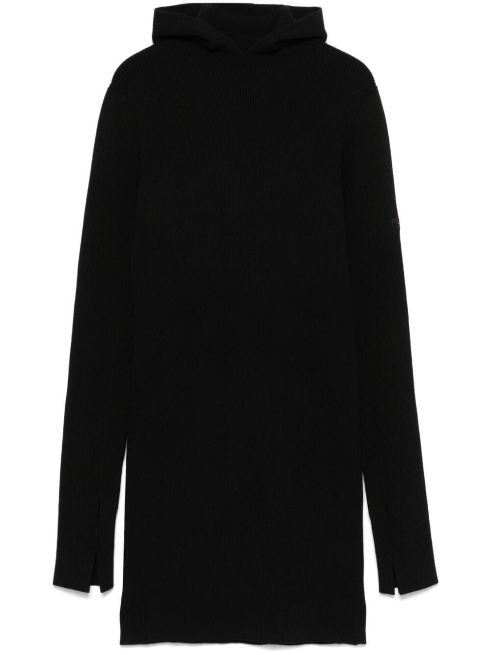 Fendi Hood Collar Ribbed Dress