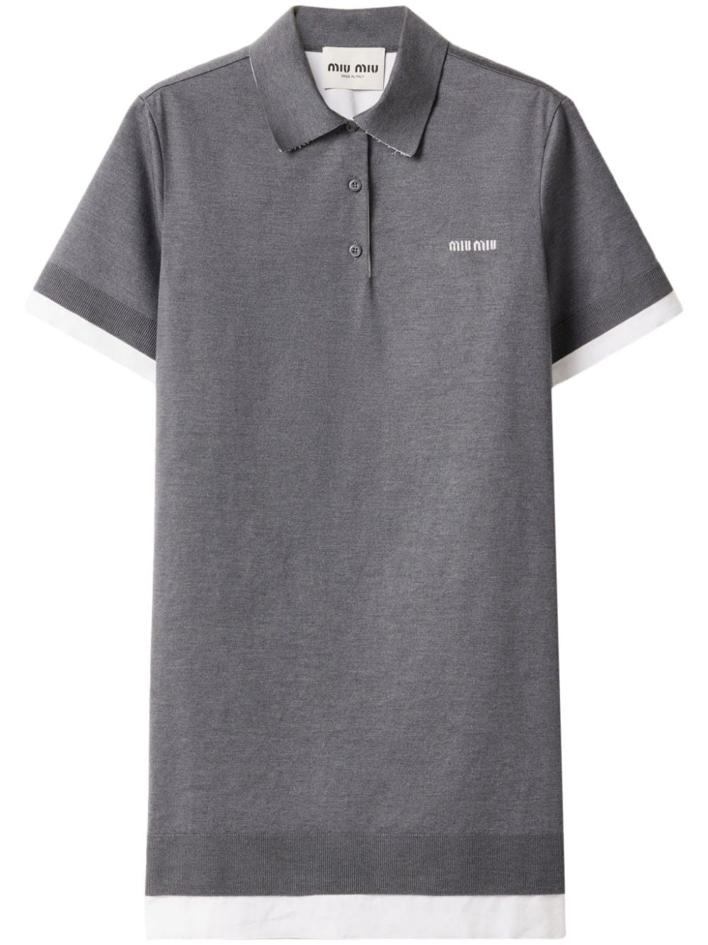 Miu Miu Poplin Short Sleeved Mini Dress