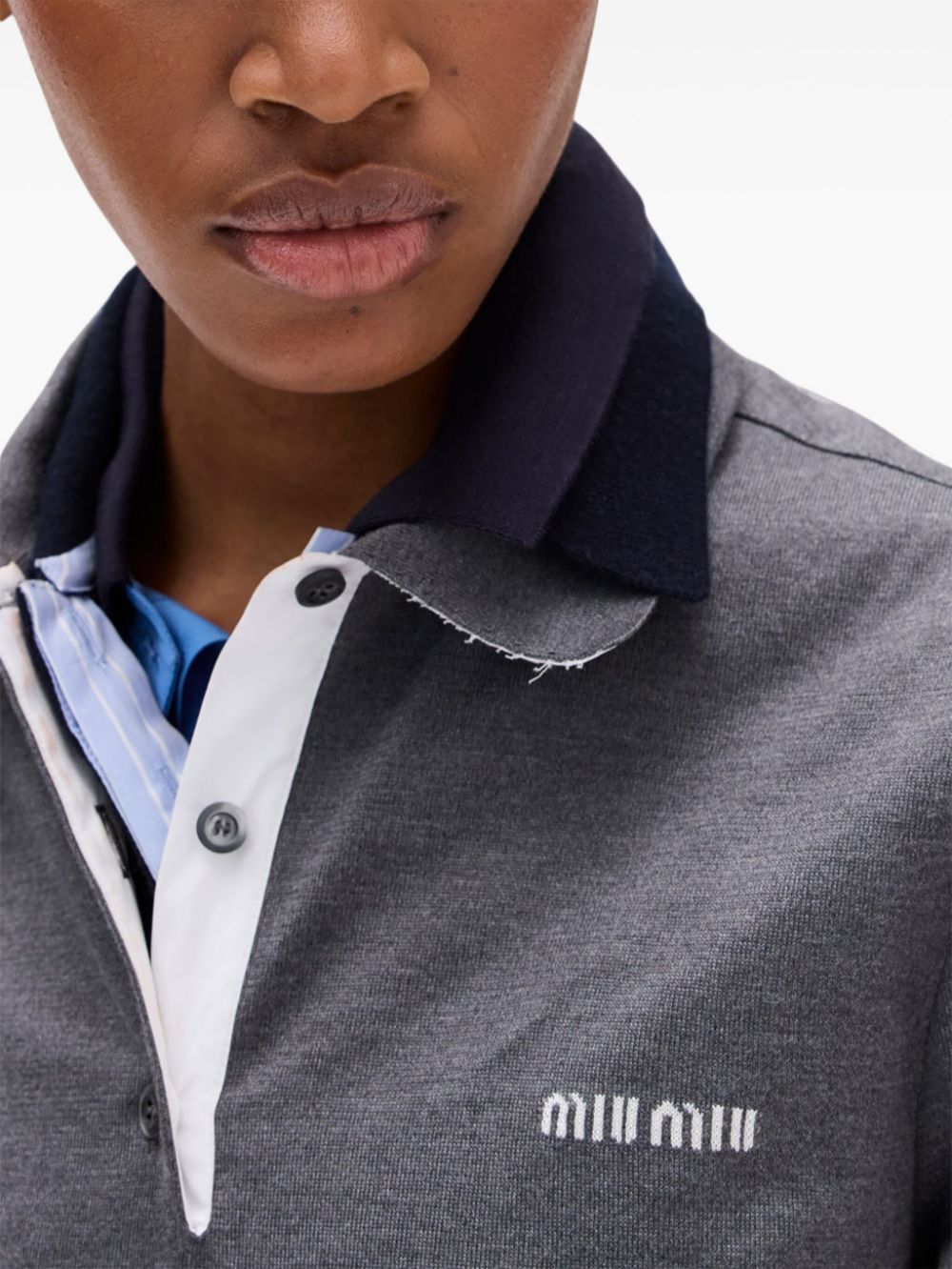 Miu Miu Poplin Short Sleeved Mini Dress