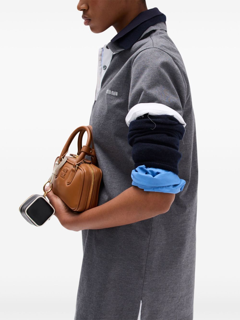 Miu Miu Poplin Short Sleeved Mini Dress