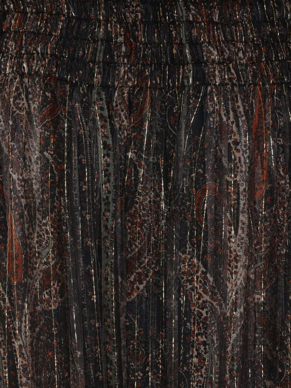 Saint Laurent Paris Semi-sheer Lavallière Maxi Dress In Lurex Paisley