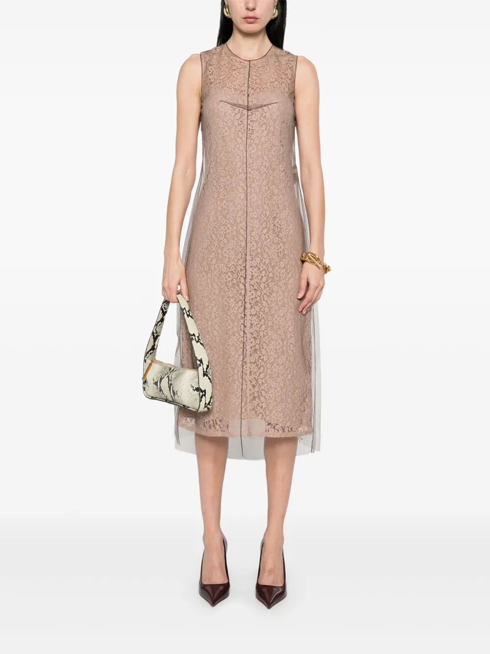 Fendi Blooming Lace Midi Dress