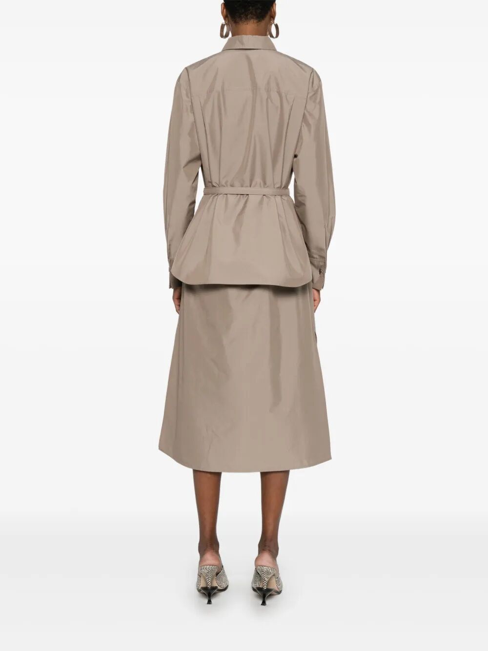 Fendi Poplin Belted Shirt Dress