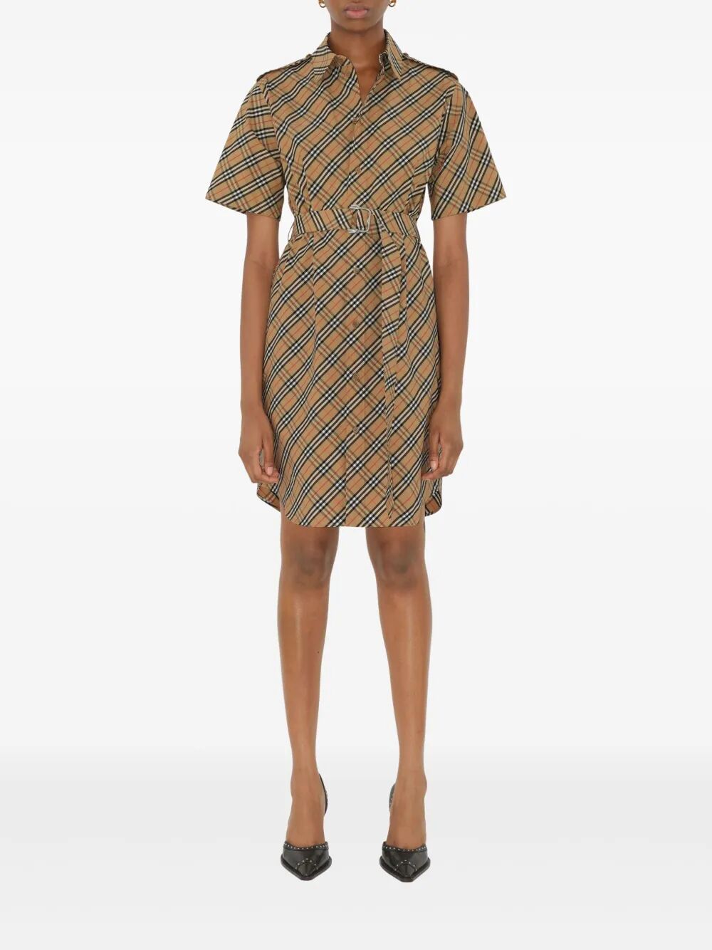 Burberry Check Cotton Shirt Dress