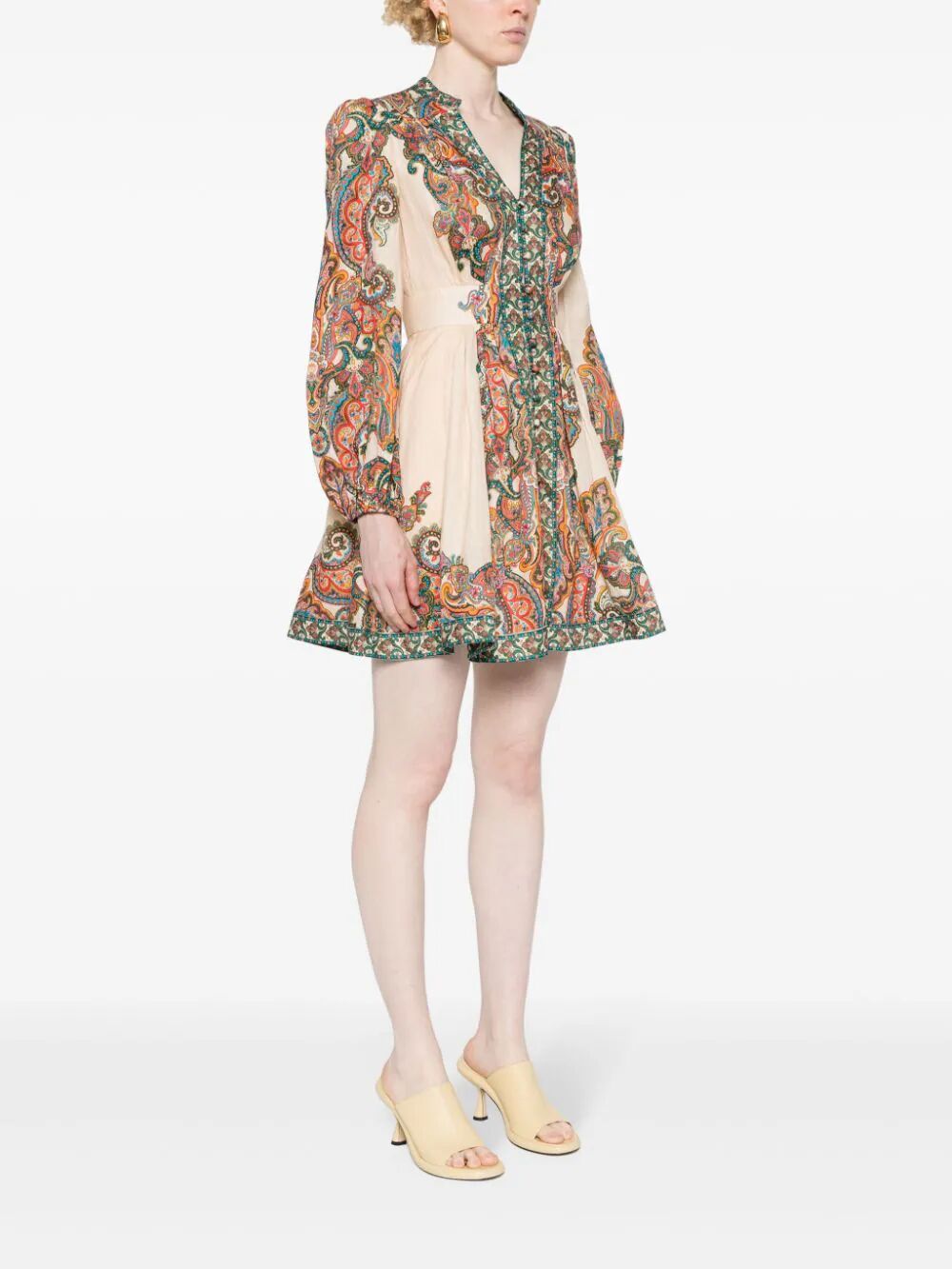 Zimmermann Ottie Plunge Mini Dress
